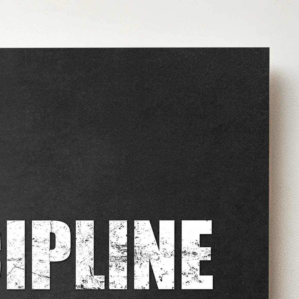 Discipline Over Comfort Close Up