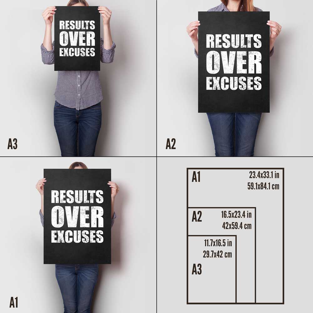Results Over Excuses A Sizes