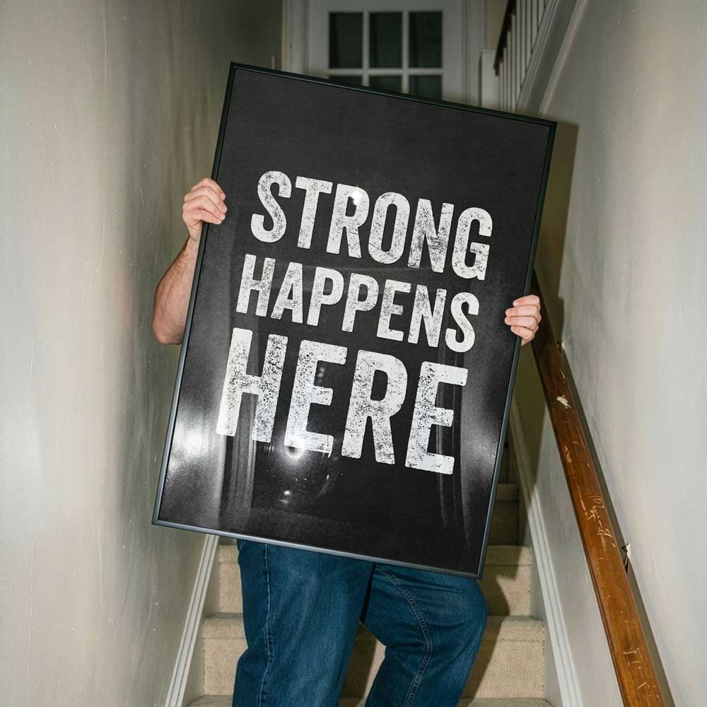 Strong Happens Here Mockup