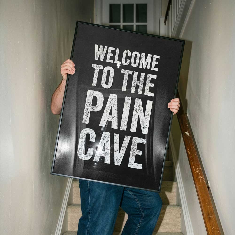 Welcome To The Pain Cave Mockup