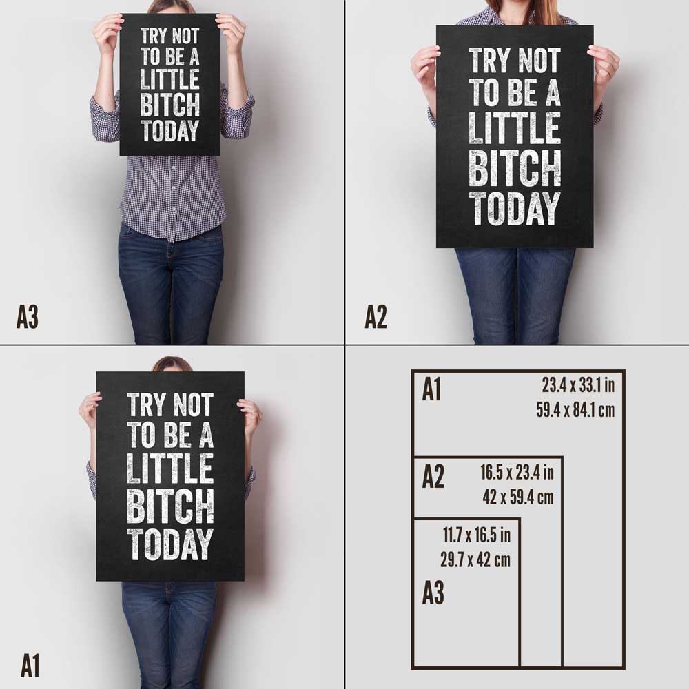 Try Not To Be A Little Bitch Today A Sizes