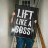 White Black lift Like A Boss Mockup